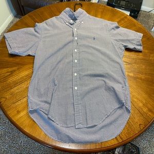 POLO RALPH LAUREN BLUE PLAID BUTTON DOWN LARGE